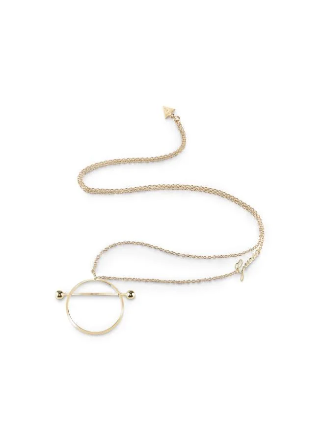 GUESS Circle & Bar Long Necklace