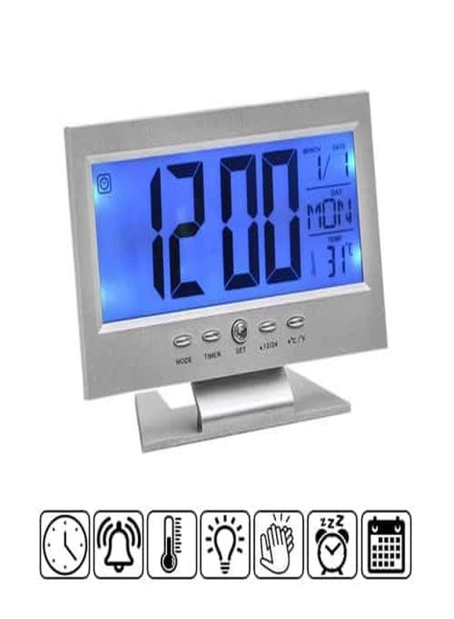 Royals Abstract Plastic Digital LCD Clock with Calendar, Temperature Sensor, Alarm for Table and Study Desk ( Random Colour ) - Image 3