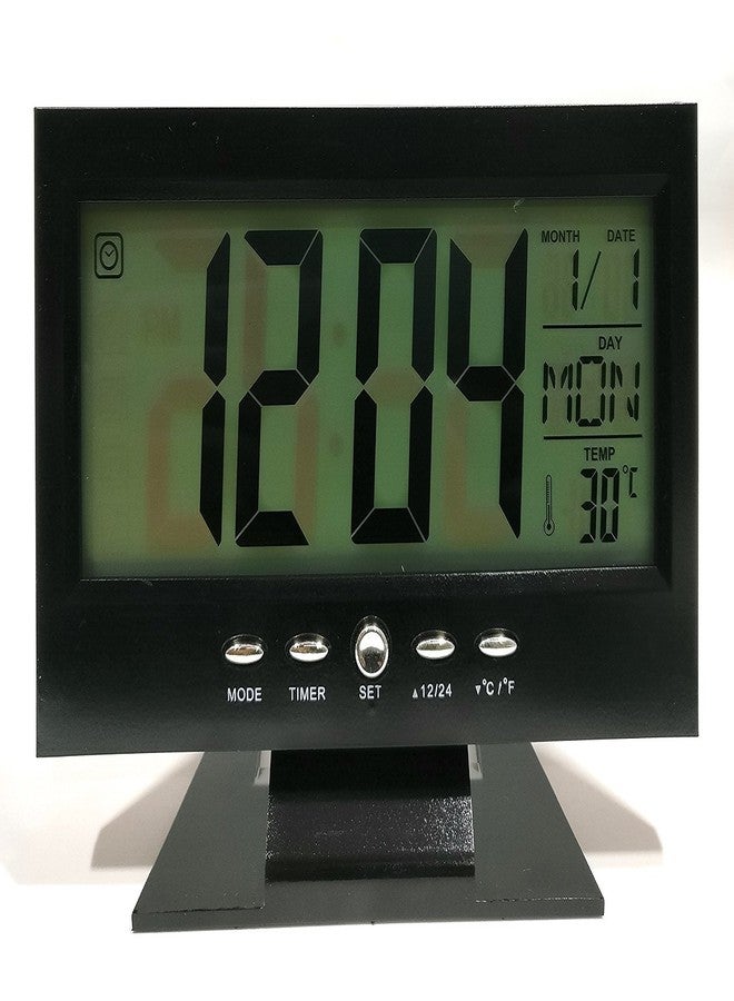 Royals Abstract Plastic Digital LCD Clock with Calendar, Temperature Sensor, Alarm for Table and Study Desk ( Random Colour ) - Image 4