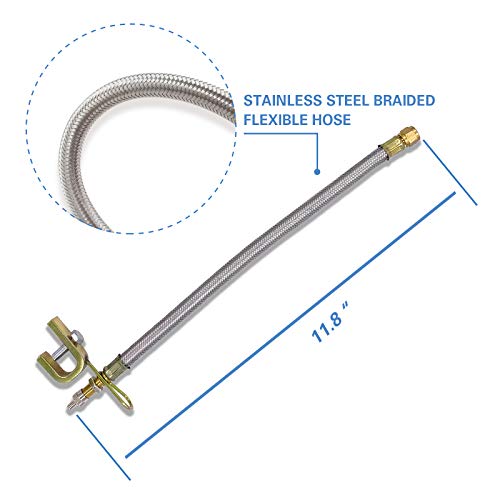 CKAuto 2 pcs 12"/300mm Metal Valve Stem Extenders, Universal Valve Stem Extensions Made of EPDM Rubber, fit for Heavy Vehicles, Silver - Image 5