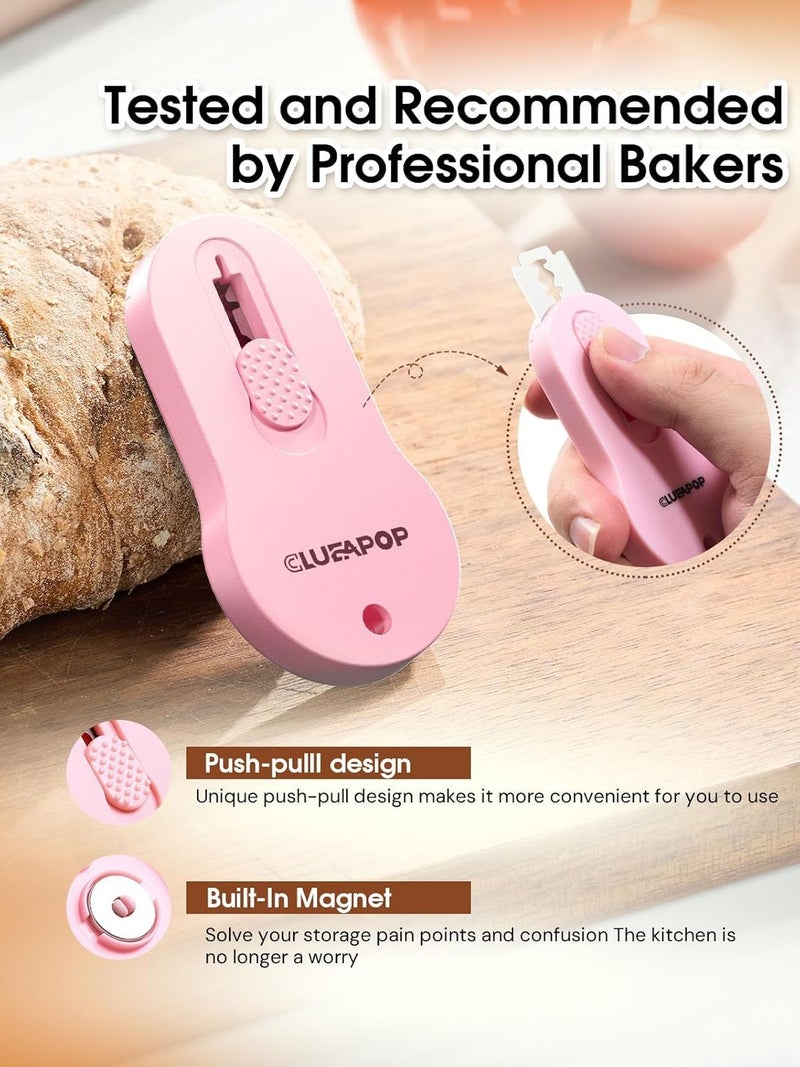 CLUEAPOP Bread Lame Dough Scoring Tool, Professional Extractable & Magnetic Sourdough Scoring Tool for Sourdough Bread Baking & Bread Making Tools,Perfect Bread Scoring Tool - Image 2
