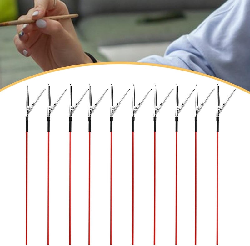 Model Painting Clips 10-Pack, Metal Crocodile Clip Sticks for Hobby Tools, Adjustable Clamping Force, Heat Resistant, 19.5cm (7.7 inch) - Image 2