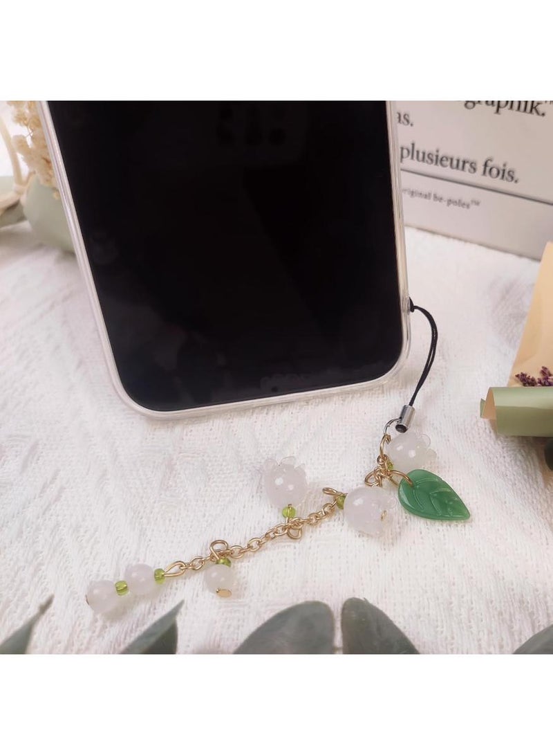 phomemo Cute Phone Charms ,Aesthetic Y2K Cell Phone Charms Strap ,Stylish Beaded Phone Charms, Y2K Accessories for Bag ,Keychain Airpods ,Camera Pendants Decor - Image 5