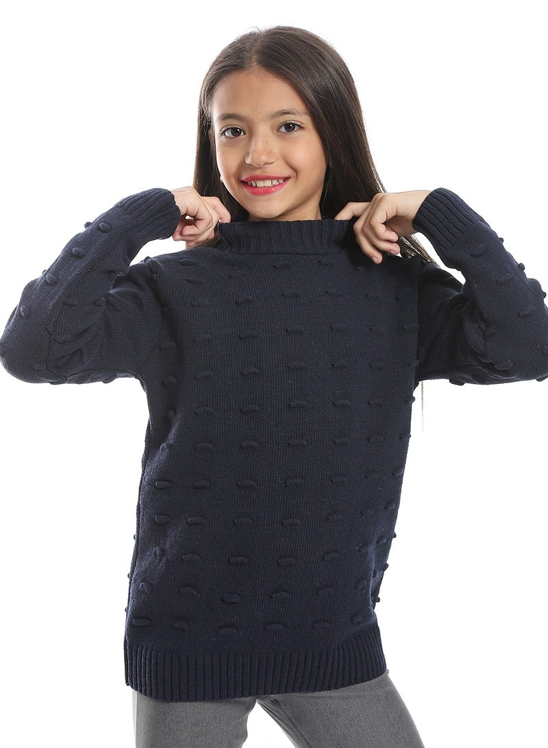 Caesar Girls Wool Pullover With Plain Design  - Image 1