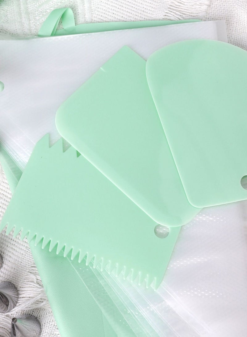 107 Pcs Cake Decorating Kit for Beginners Includes Video Course, Booklet + Baking Supplies Gift - Cake Stand, Leveler, Numbered Piping Tips, Straight & Offset Spatula, & Scraper sets Green - Image 5