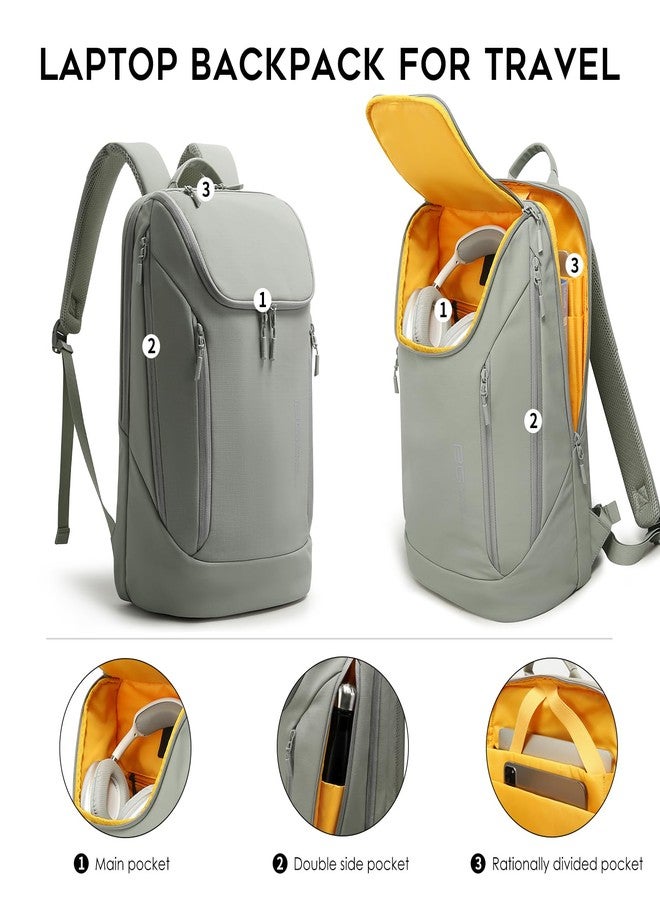 بانجي حقيبة ظهر بانج كوميوت تتسع لجهاز كمبيوتر محمول بحجم 15.6 بوصة، حقيبة ظهر معتمدة للسفر الجوي للرجال والنساء، رمادية، كبيرة، أنيقة - Image 2