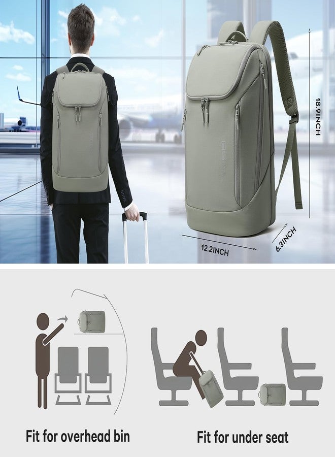 بانجي حقيبة ظهر بانج كوميوت تتسع لجهاز كمبيوتر محمول بحجم 15.6 بوصة، حقيبة ظهر معتمدة للسفر الجوي للرجال والنساء، رمادية، كبيرة، أنيقة - Image 4
