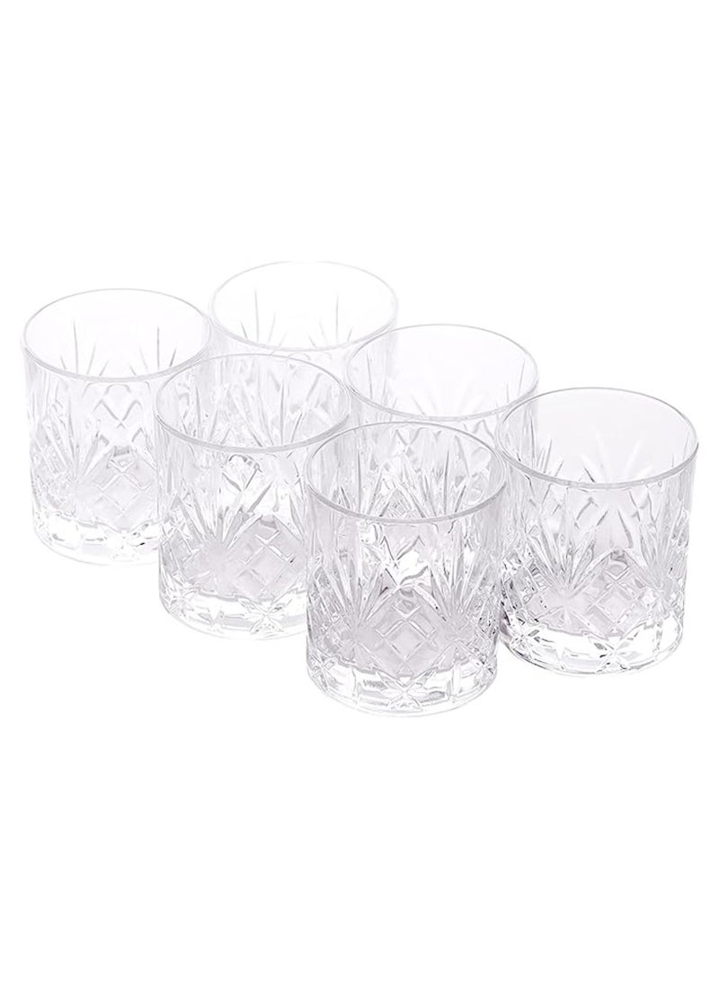 Vitacelli Italian Premium Old Fashioned Crystal Glass Set 2, 225 ML, Transparent - Image 5