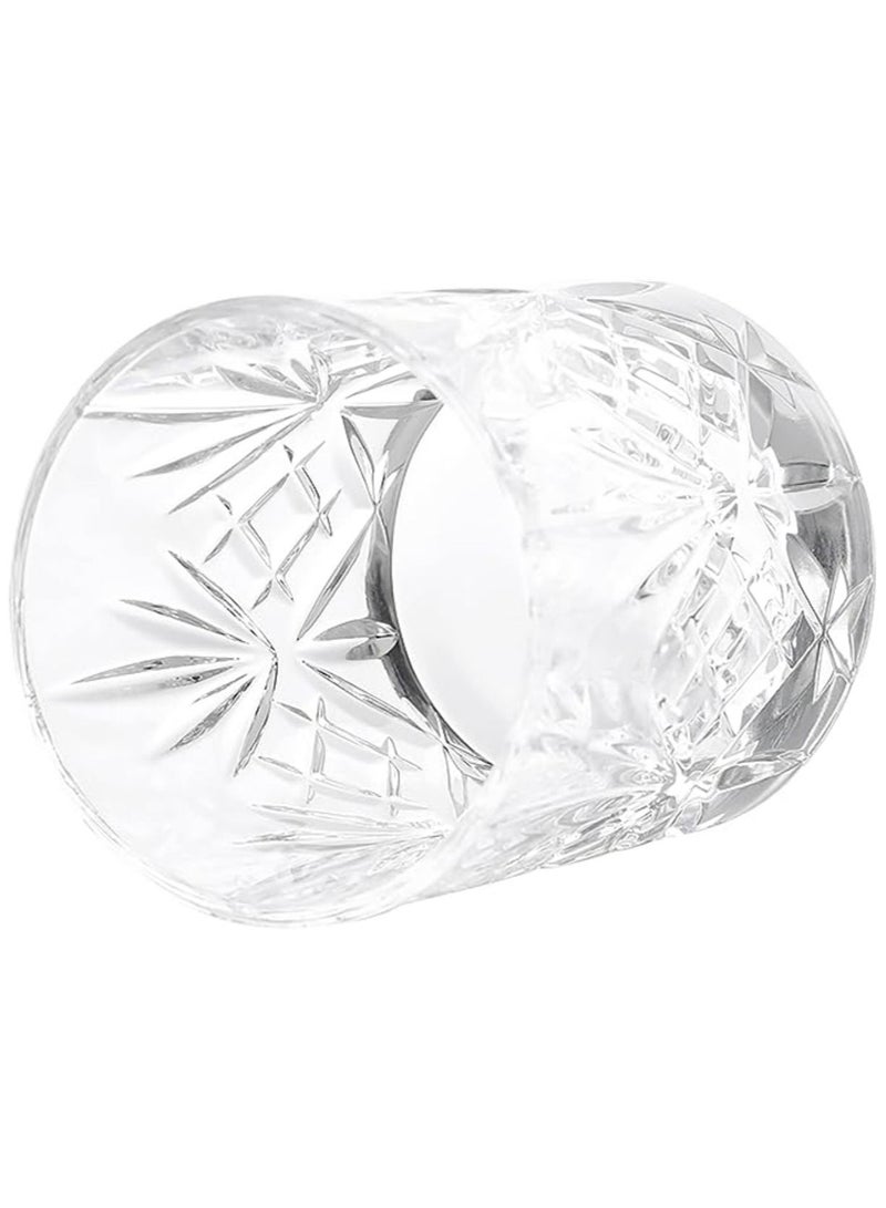 Vitacelli Italian Premium Old Fashioned Crystal Glass Set 2, 225 ML, Transparent - Image 2