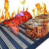 kona Kona Mesh BBQ Grill Mats - Heavy Duty 600 Degree Nonstick Mesh Grilling Mats (Set of 2) - 7 Year Warranty  - Image 1