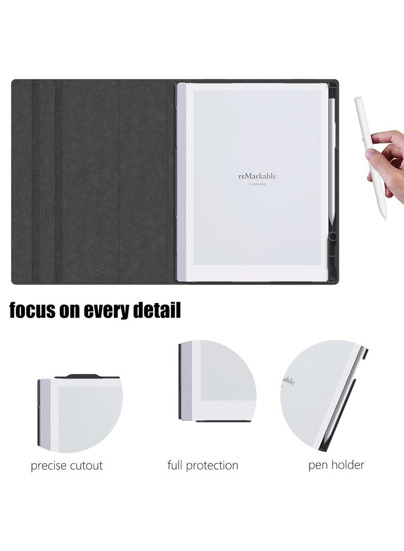 Case Compatible with Remarkable Paper Pro 11.8 inch 2024 - Multi-Viewing Adjustable Folding Book Folio Cover with Built-in Pen Holder for Remarkable Paper Pro 11.8 - Image 3