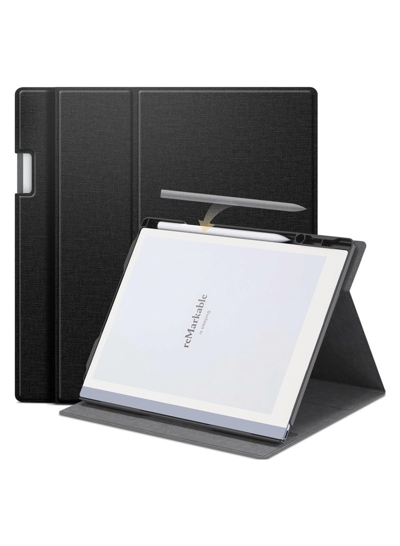 Case Compatible with Remarkable Paper Pro 11.8 inch 2024 - Multi-Viewing Adjustable Folding Book Folio Cover with Built-in Pen Holder for Remarkable Paper Pro 11.8 - Image 1