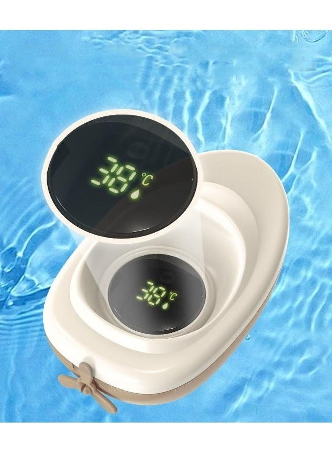 PEI  AN Smart Baby Bath Thermometer with Color Alert - Floating Boat Digital Hygrometer | 3-Color LED Safety Warning + HD Screen | Intelligent Room & Water Temp Monitor (IPX8 Waterproof) - Image 2