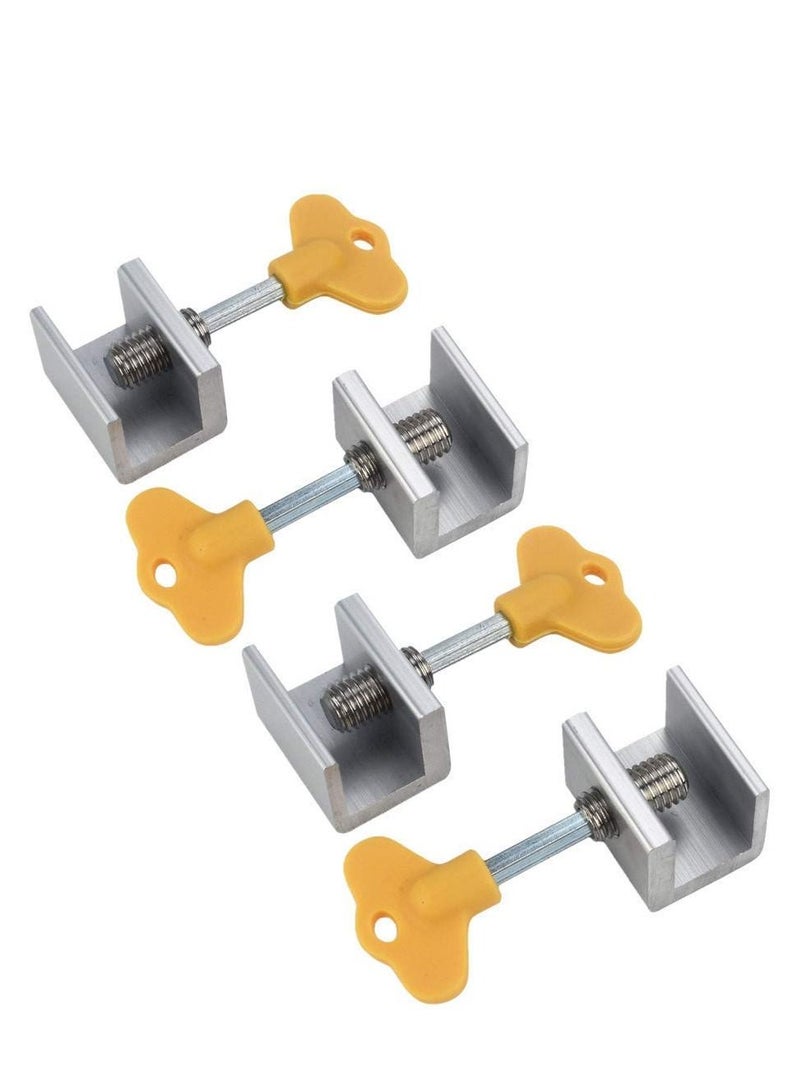 HOMESTAR 4 Pcs Adjustable Sliding Window Door Frame Security Locks with Key - Image 2