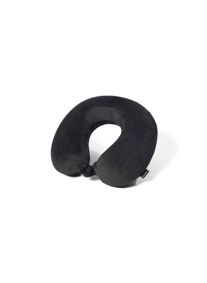 Brookstone Travel Neck Pillow - Classic Memory Foam Head and Neck Pillow for Vacations, Airplanes, Trains, Buses, and Cars, Size One Size, Black - Image 4