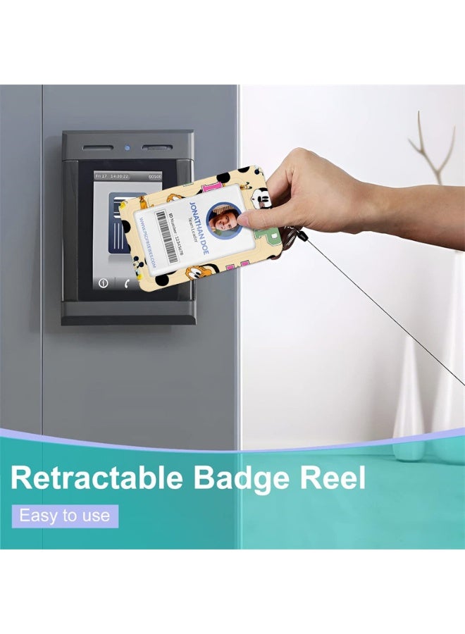 ديزني حامل بطاقة هوية بلاستيكي 3 في 1 بتصميم ديزني ميكي وبلوتو على خلفية صفراء، مع حبل تعليق وبكرة قابلة للسحب وسلسلة مفاتيح وموسع - مناسب للعمل والطلاب والحافلات والأطباء والممرضين - Image 4