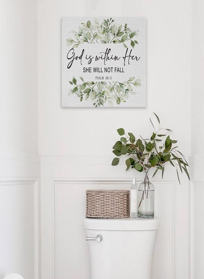 BIWSHA Christian Wall Art, Psalm 46:5 Bible Verse Canvas Wall Decor, Framed, Jesus Decor, Prayer Room Decor, Sage Green, 11x14 - Image 3
