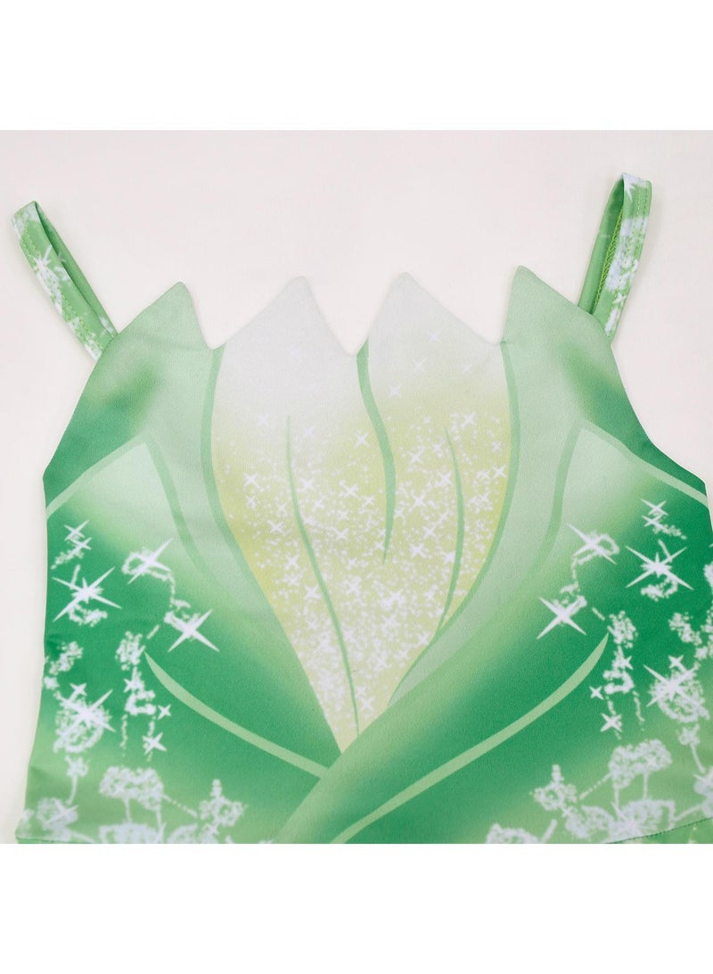 Bluejw Princess Tiana Dress Up Costume Accessories Party cosplay costumes For Kids Girl - Image 4