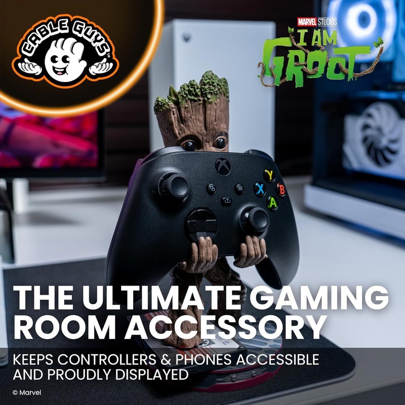 Cable Guys Les Gardiens de la Galaxie Gaming-Figur Junger Groot - Halter für Controller oder Smartphone - USB-Kabel enthalten - 20 cm - Image 4
