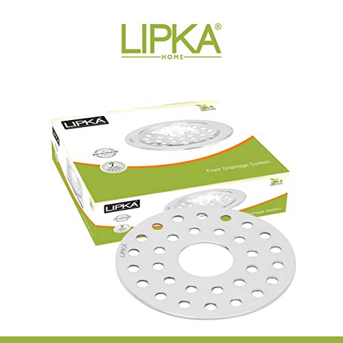 LIPKA Pack of 4 Plain Jali Round Floor Drain|Premium Stainless Steel| 4 Inches |with Hole| - Image 5