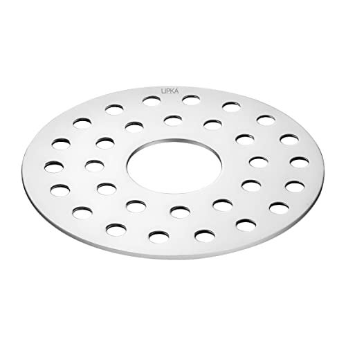 LIPKA Pack of 4 Plain Jali Round Floor Drain|Premium Stainless Steel| 4 Inches |with Hole| - Image 4