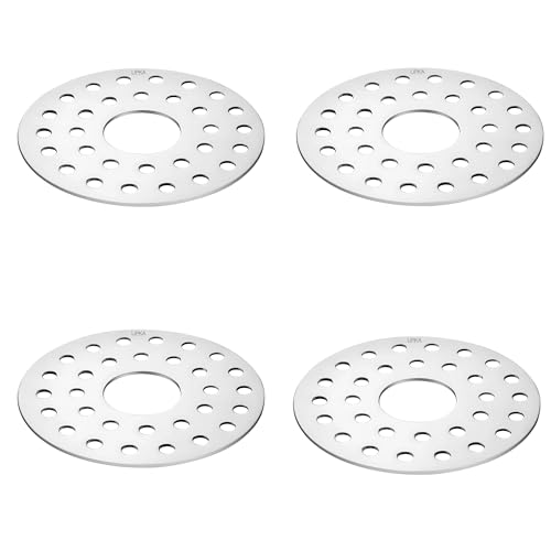 LIPKA Pack of 4 Plain Jali Round Floor Drain|Premium Stainless Steel| 4 Inches |with Hole| - Image 1