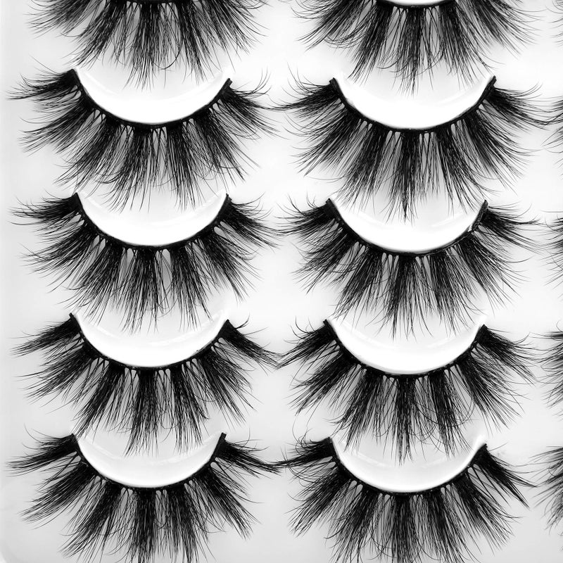 Lanflower False Eyelashes 20 Pairs 4 Styles Fluffy Long Dramatic Lashes Pack Wholesale Bulk Fake Faux Mink Lashes - Image 2