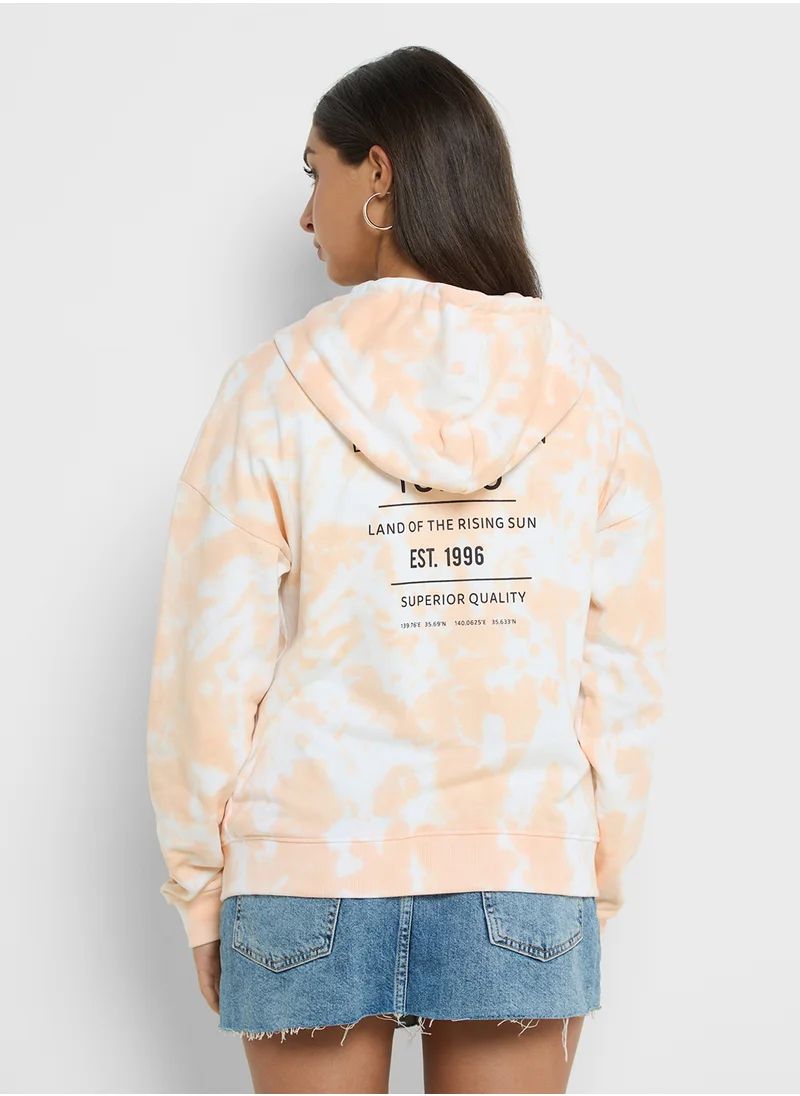 Ginger Graphic Zip Thru Hoodie
