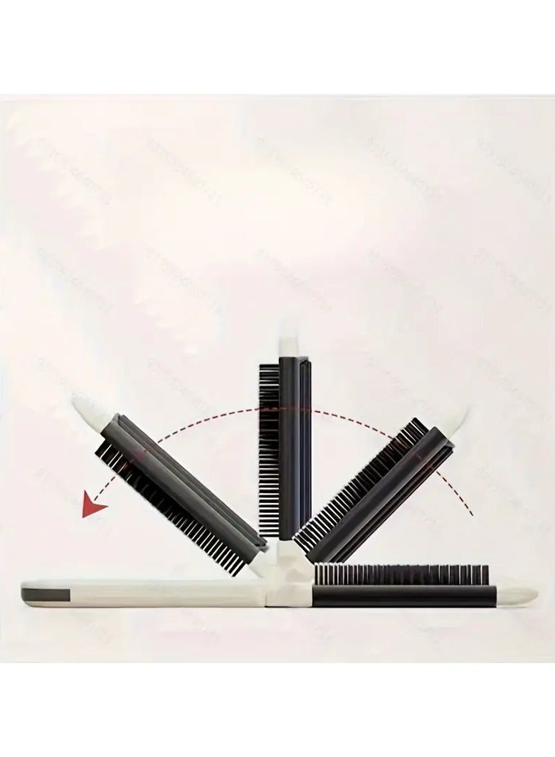 Goolsky 1pc Folding Hair Comb, Airbag Hair Brush with Mirror, Scalp Massage Brush, Lovely Bowknot Decoration Comb,Gift for Eid, Ramadan - Image 3