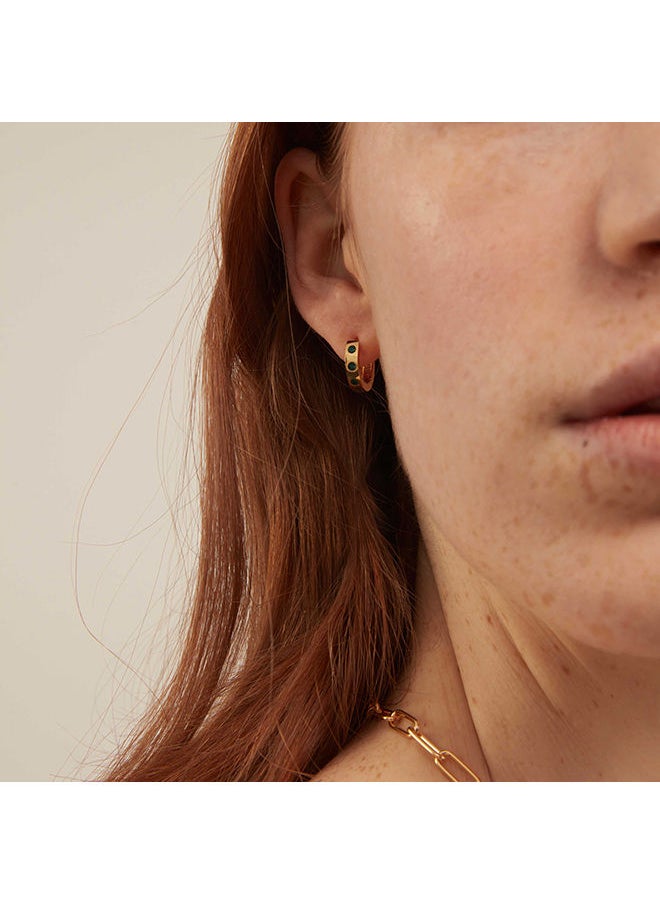 ORELIA LONDON - مجموعة أقراط Huggie من SW Stone EMD - Image 1