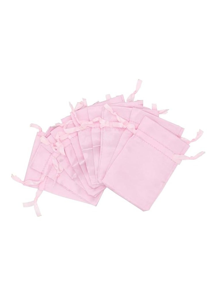 PRINTSHOP4ME PinkCancer Awareness Pink Organza Drawstring Bags - Silk Material 7.8 x 10.9 CM - Ideal for Gifting, Fundraising, and Charity Events - Reusable Small Pouch for Jewelry - Image 2