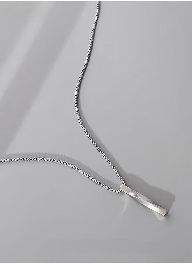 Casual Stylish Spiral Pendant Necklace Cool Sweater Chain for Men Women Silver  - Image 5