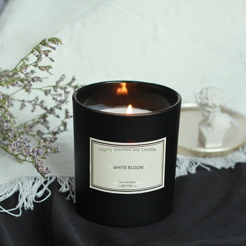 شمعة معطرة بالعلاج العطري هدية إبداعية كوب زجاجي شمع صويا يدوي زيت عطري رومانسية بدون دخان شمعة عطرية للديكور