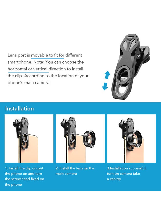 APEXEL APL-HB100mm Universal Smartphone Macro Lens 4K HD Phone Camera Lens No Distortion Blurry Background Compatible with iPhone 11/XS/XS Max/XR/X/8/8 Plus  - Image 3