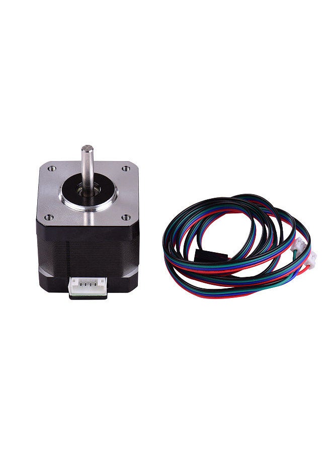 Generic - 42 Stepper Motor 2 Phase 0.9 Degree Step Angle Low Noise 17HS4401S Stepping Motor with 1m Cable for CNC 3D Printer - Image 1