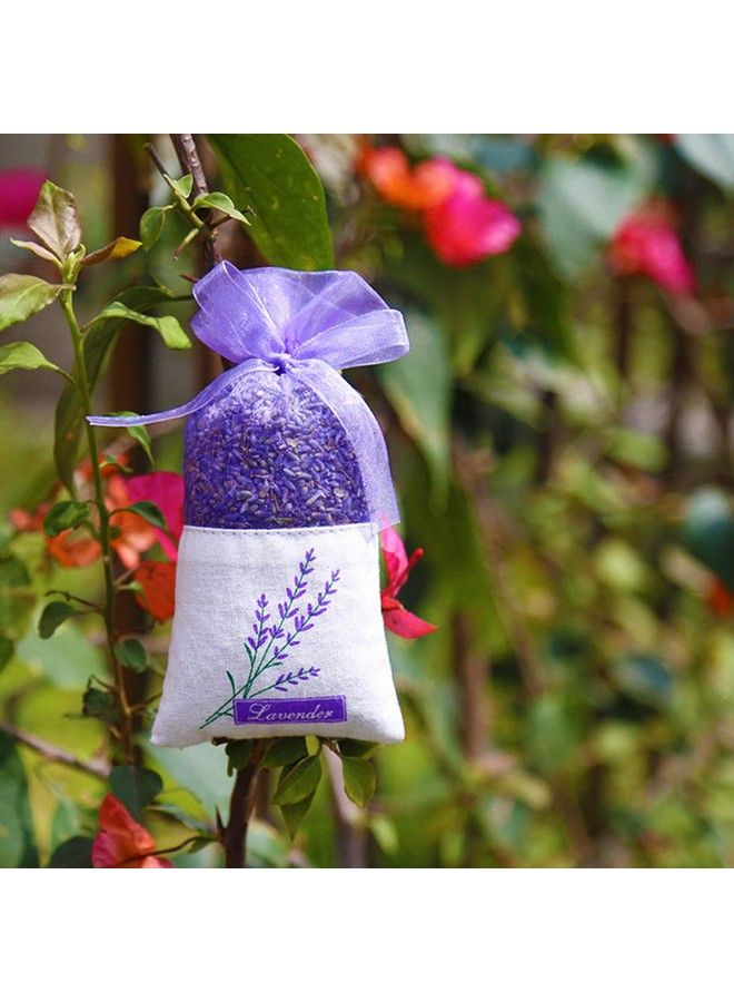 DOITOOL Lavender Sachet Bags 25 Pack Lavender Sachet Bags Sachet Empty Bags For Lavender Buds Rose Organza Gauze Bags (Light Purple) - Image 3