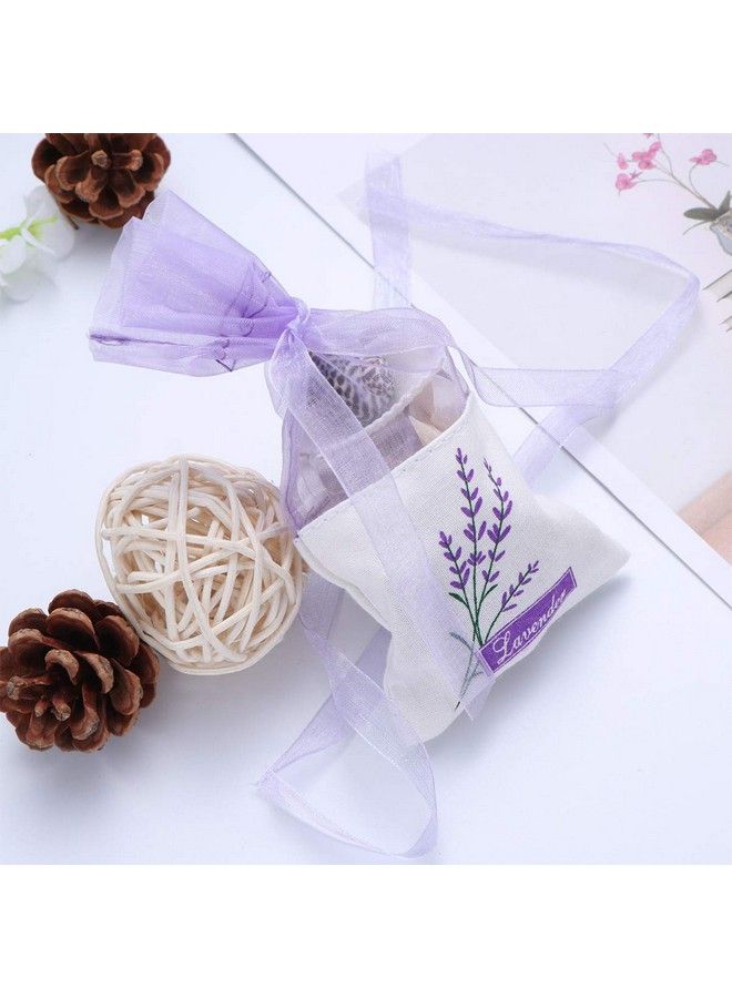 DOITOOL Lavender Sachet Bags 25 Pack Lavender Sachet Bags Sachet Empty Bags For Lavender Buds Rose Organza Gauze Bags (Light Purple) - Image 5