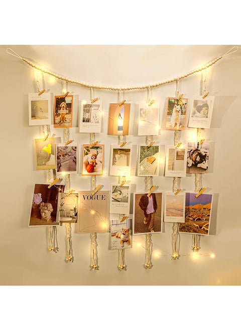 Macrame Hanging Picture Display. Bohemian Wall Decor