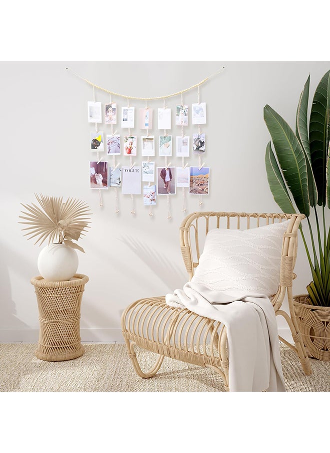 Macrame Hanging Picture Display. Bohemian Wall Decor