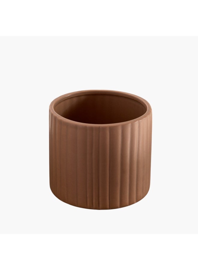 Home Box Vesus Dolomite Ribbed Plant Pot - 10.5x10.5x9.5 cm  - Image 5