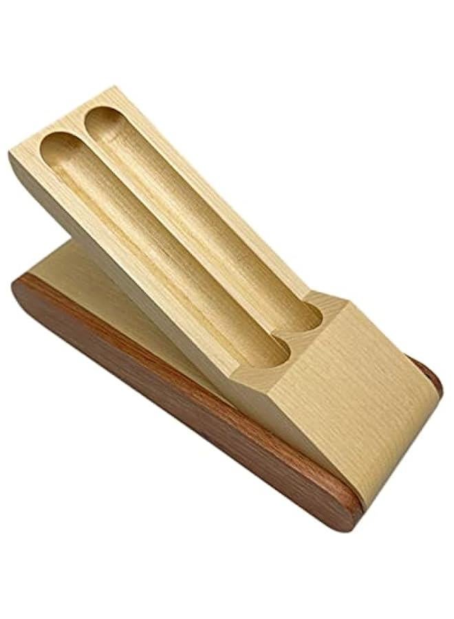 Wood Pen Display Box Single/Double Pen Presentation Case Organizer Box Storage Box Pen Collection Case Wood Pen Case Display Box For Adults For 2 Pens Fountain Pen Storage Box - Image 1