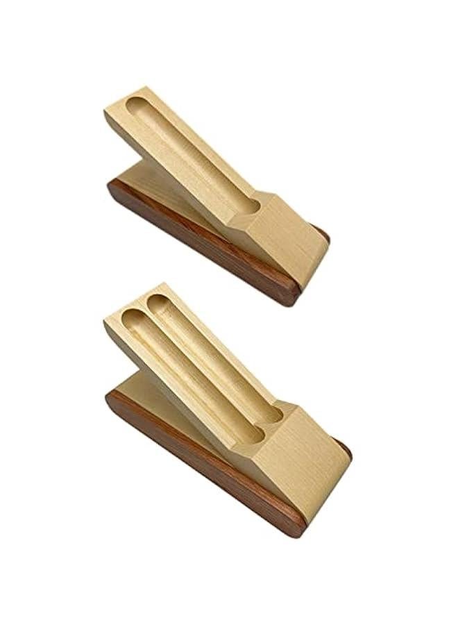 Wood Pen Display Box Single/Double Pen Presentation Case Organizer Box Storage Box Pen Collection Case Wood Pen Case Display Box For Adults For 2 Pens Fountain Pen Storage Box - Image 2