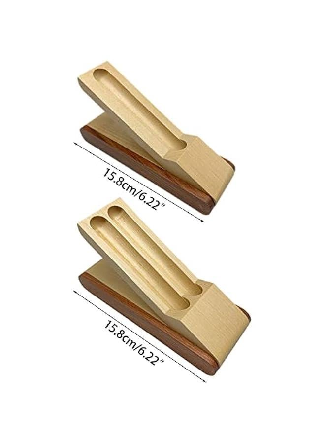 Wood Pen Display Box Single/Double Pen Presentation Case Organizer Box Storage Box Pen Collection Case Wood Pen Case Display Box For Adults For 2 Pens Fountain Pen Storage Box - Image 3