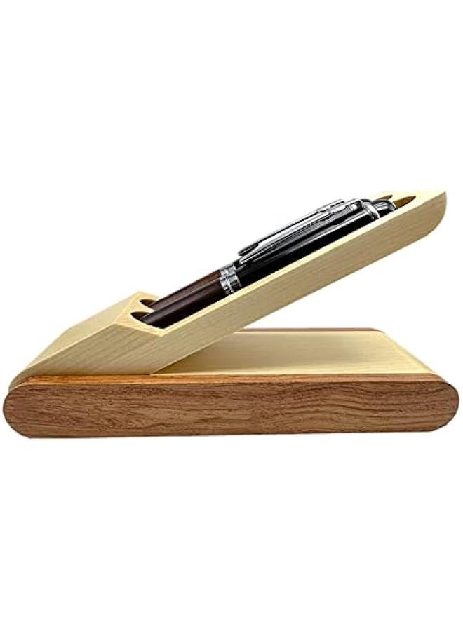 Wood Pen Display Box Single/Double Pen Presentation Case Organizer Box Storage Box Pen Collection Case Wood Pen Case Display Box For Adults For 2 Pens Fountain Pen Storage Box - Image 5