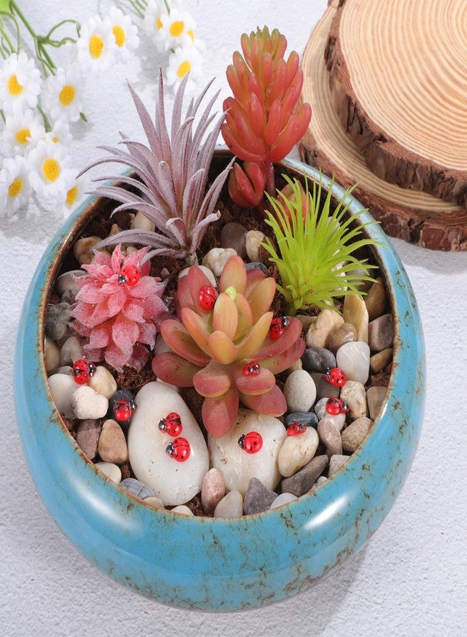 TOYANDONA 100pcs Mini Ladybug Figurines Adorable Resin Statues for Garden Decoration for Terrariums Fairy Gardens and Party Favors Bulk Mini Ladybug Toys for Creative Play - Image 4