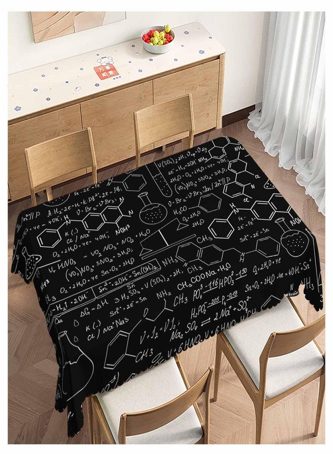 Beabes Tablecloth Chemistry, Chemistry Formulas Laboratory Equipment Rectangular Table Cover Kitchen Table Cloth for Dining Hotel Coffee Parties Tabletop Decoration, 52x70 Inch - Image 1