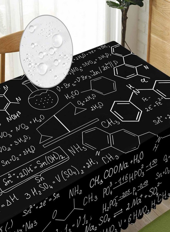 Beabes Tablecloth Chemistry, Chemistry Formulas Laboratory Equipment Rectangular Table Cover Kitchen Table Cloth for Dining Hotel Coffee Parties Tabletop Decoration, 52x70 Inch - Image 3
