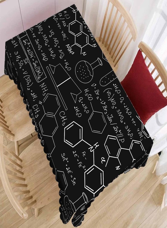 Beabes Tablecloth Chemistry, Chemistry Formulas Laboratory Equipment Rectangular Table Cover Kitchen Table Cloth for Dining Hotel Coffee Parties Tabletop Decoration, 52x70 Inch - Image 2