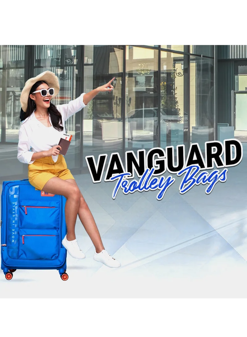Skybags Vanguard Cabin-20 Inch Luggage with Anti Theft Zipper | TSA Lock| Smooth Dual Wheels| Wet Pouch for toiletries| Blue