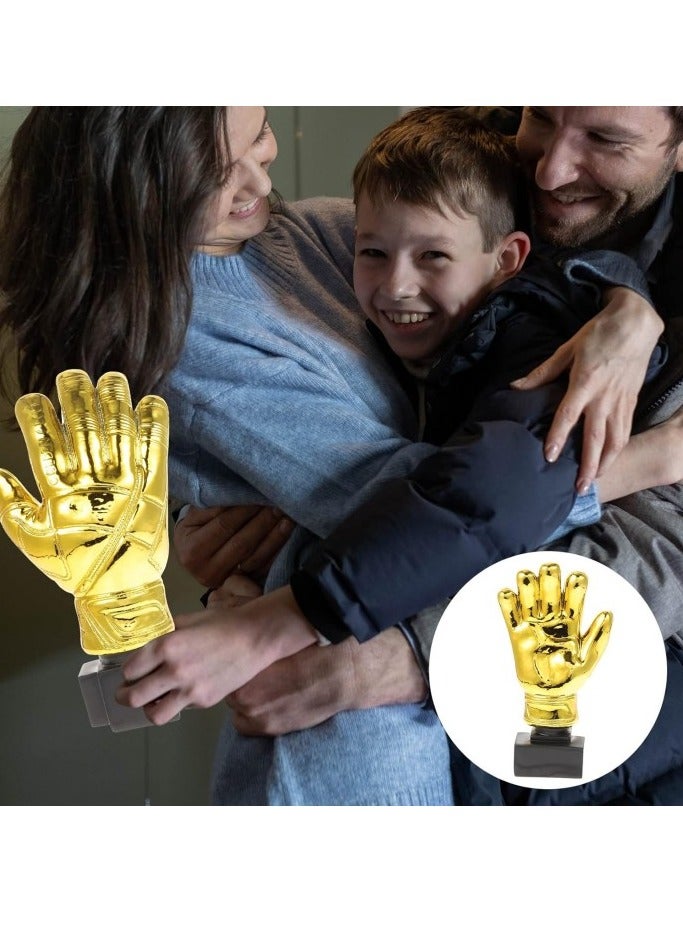 Generic Award Trophies Goalkeeper Trophy Gold Glove Trophy Gloves Shape Soccer Match Award Cups for Office School Kindergarten  - Image 4